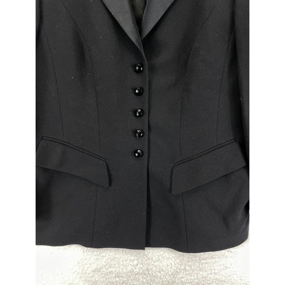 Escada Women's Blazer‎ Button Black Long Sleeve Wool Size Medium - Picture 3 of 10